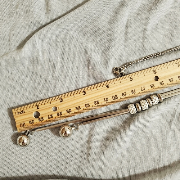 Peach gray or pink drape neck top sleeve detail necklace Size SMALL NWT - Picture 9 of 11